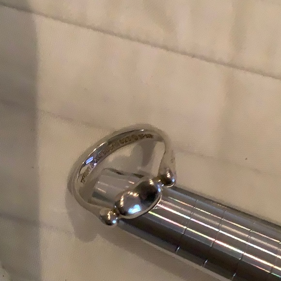 Tiffany & Co. Mini Bean Ring Size 5 Elsa Peretti with Pouch - Picture 5 of 6